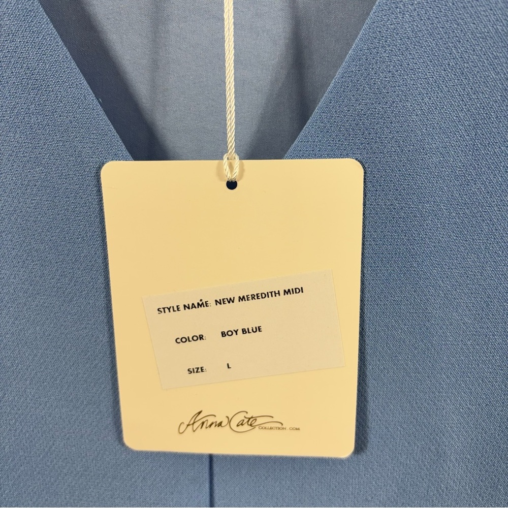Anna Cate New Meredith Midi Dress Boy Blue NWT Large - Picture 4 of 6